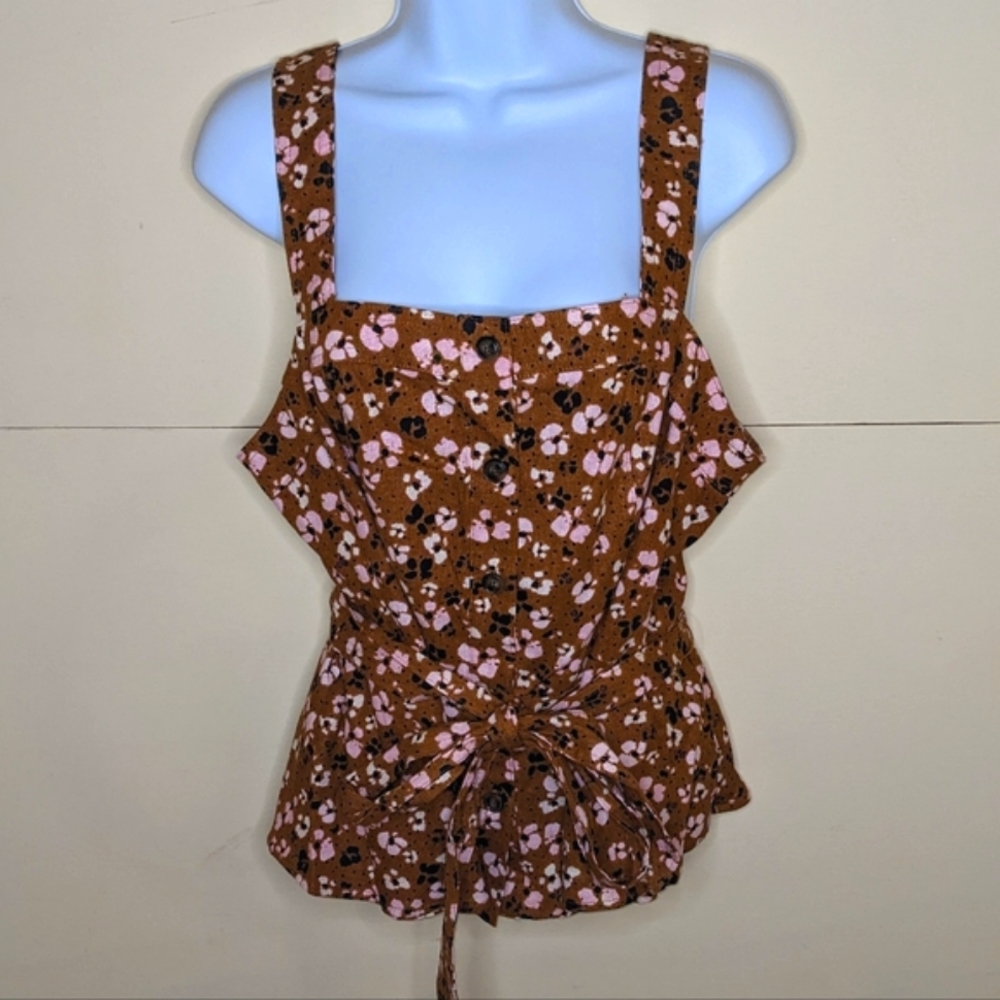 Who What Wear Floral Print Tank Top